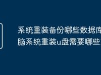 系统重装备份哪些数据库 电脑系统重装u盘需要哪些东西-路由网