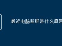 最近电脑蓝屏是什么原因-路由网
