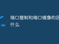 端口复制和端口镜像的区别是什么-路由网