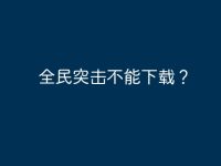 全民突击不能下载?-路由网