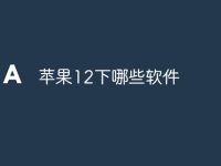 苹果12下哪些软件-路由网