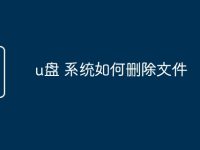 u盘 系统如何删除文件-路由网