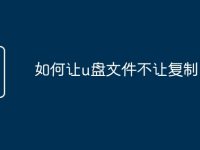 如何让u盘文件不让复制-路由网