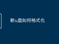 新u盘如何格式化-路由网