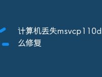 计算机丢失msvcp110d.dll怎么修复-路由网