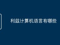 利兹计算机语言有哪些-路由网