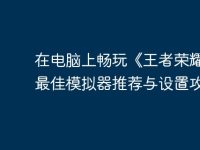 在电脑上畅玩《王者荣耀》：最佳模拟器推荐与设置攻略-路由网
