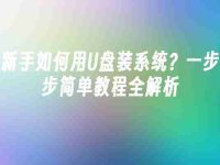 新手如何用U盘装系统?一步步简单教程全解析-路由网