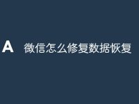 微信怎么修复数据恢复-路由网