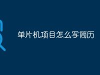 单片机项目怎么写简历-路由网