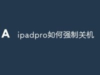 ipadpro如何强制关机-路由网