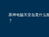 原神电脑天空岛是什么服务器？-路由网