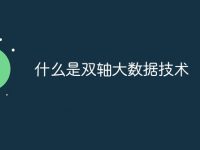什么是双轴大数据技术-路由网