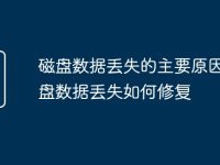 磁盘数据丢失的主要原因 磁盘数据丢失如何修复-路由网