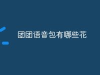 团团语音包有哪些花-路由网