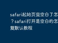 safari起始页变空白了怎么办？safari打开是空白的怎么恢复默认教程-路由网