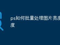ps如何批量处理图片亮度对比度-路由网
