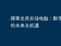 探索全民农场电脑:数字农业的未来与机遇-路由网