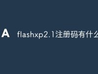 flashxp2.1注册码有什么用-路由网