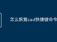怎么恢复cad快捷键命令行-路由网