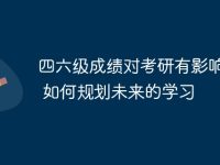 四六级成绩对考研有影响吗？ 如何规划未来的学习-路由网
