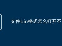 文件bin格式怎么打开不了-路由网