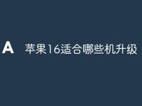 苹果16适合哪些机升级-路由网