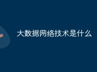 大数据网络技术是什么-路由网