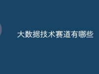 大数据技术赛道有哪些-路由网