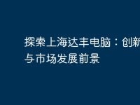 探索上海达丰电脑：创新科技与市场发展前景-路由网