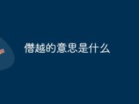 僭越的意思是什么-路由网
