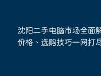 沈阳二手电脑市场全面解析:价格、选购技巧一网打尽-路由网