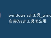 windows ssh工具_windows自带的ssh工具怎么用-路由网