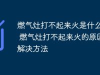 燃气灶打不起来火是什么原因 燃气灶打不起来火的原因及解决方法-路由网