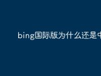 bing国际版为什么还是中文-路由网