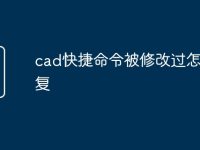 cad快捷命令被修改过怎么恢复-路由网