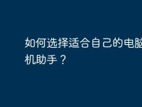 如何选择适合自己的电脑版手机助手?-路由网