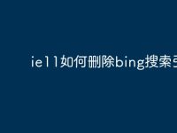 ie11如何删除bing搜索引擎-路由网