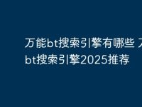 万能bt搜索引擎有哪些 万能bt搜索引擎2025推荐-路由网