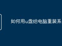 如何用u盘给电脑重装系统-路由网