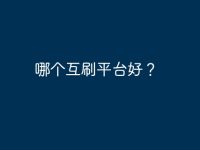 哪个互刷平台好？-路由网