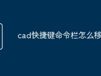 cad快捷键命令栏怎么移动-路由网
