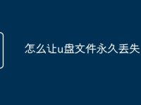 怎么让u盘文件永久丢失-路由网