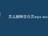 怎么删除空白页wps word-路由网