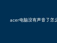 acer电脑没有声音了怎么办?-路由网