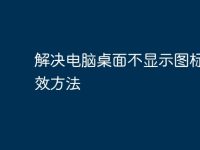 解决电脑桌面不显示图标的有效方法-路由网