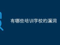 有哪些培训学校的漏洞-路由网