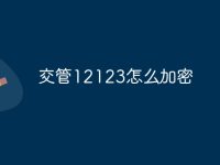 交管12123怎么加密-路由网