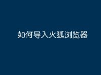 如何导入火狐浏览器-路由网