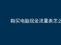 购买电脑现金流量表怎么填？-路由网